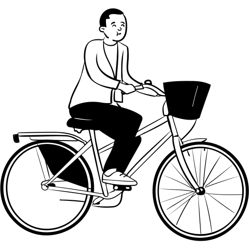 Peep, sitting, cycling, bike, person illustration - Free download