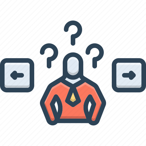 Decision making, decision, choice, problem, direction, question, confused icon - Download on Iconfinder