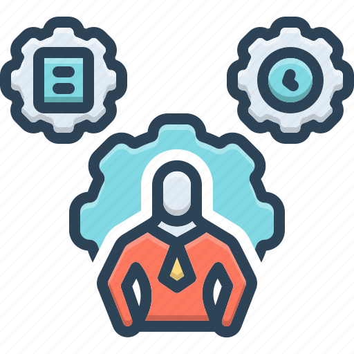 Operations, manager, management, cogwheel, administration, representing, authority icon - Download on Iconfinder