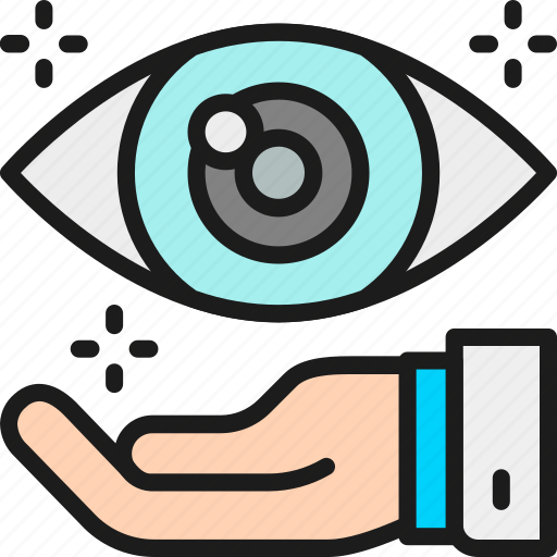 Check, clinic, color, eye, hand, ophthalmology, optical icon - Download on Iconfinder