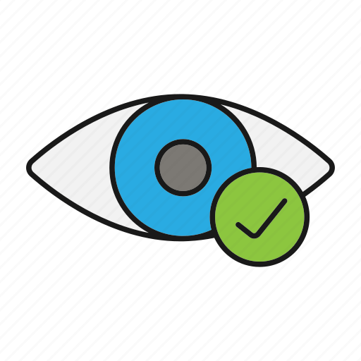 Check, checkmark, examination, eye, eyesight, ophthalmology, vision icon - Download on Iconfinder