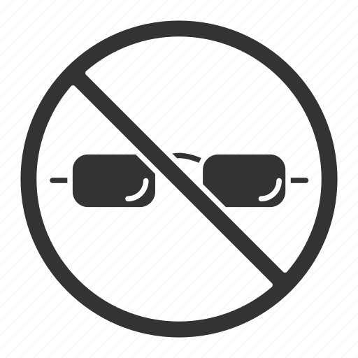 Eyeglasses, eyewear, forbidden, glasses, no, prohibition, spectacles icon - Download on Iconfinder