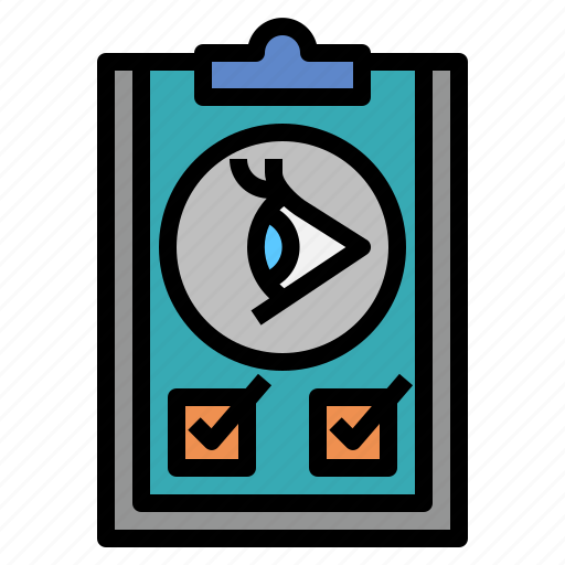 Clipboard, eye, test, examination, optometry, checkup icon - Download on Iconfinder