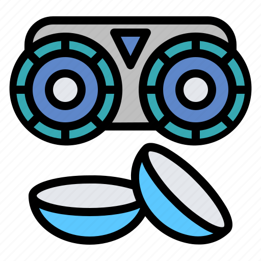 Softlens, case, contact, lens, optical, optometry, visual icon - Download on Iconfinder