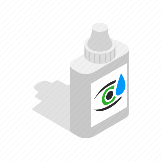 Drops, eye, human, isometric, look, view, vision icon - Download on Iconfinder