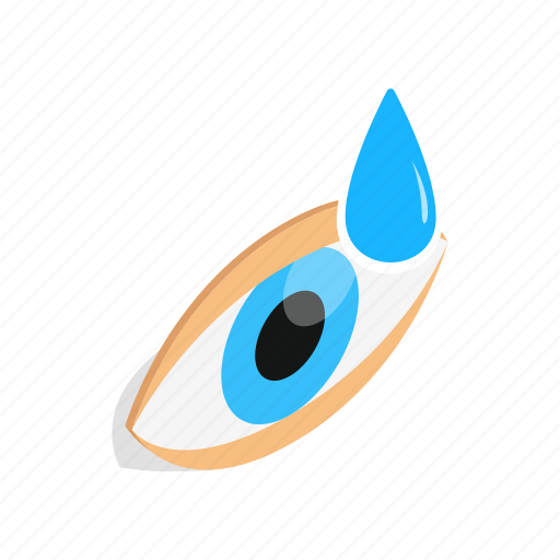 Drops, eye, human, isometric, look, treatment, vision icon - Download on Iconfinder