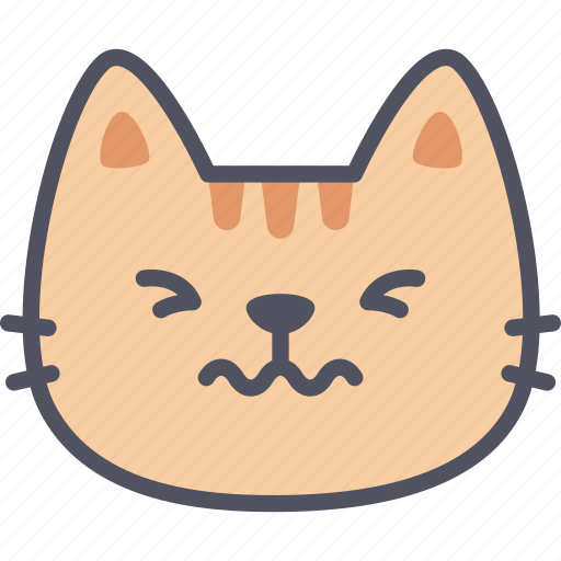 Confounded, cat, emoticon, emoji, emotion, expression, feeling icon - Download on Iconfinder