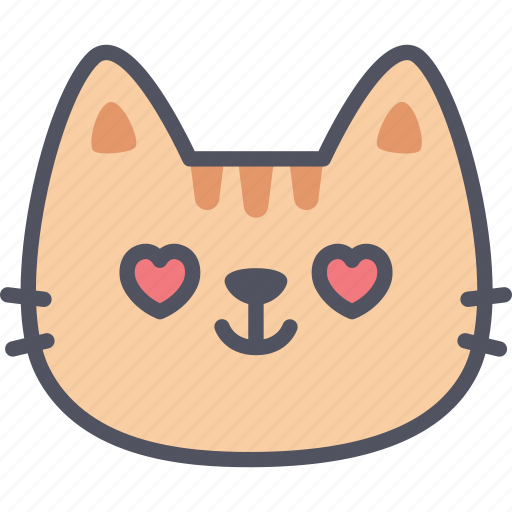 Love, cat, emoji, emotion, expression, feeling, face icon - Download on Iconfinder