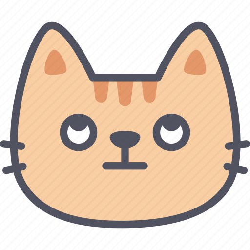 Cat, emoticon, rolling eyes, emoji, emotion, expression, feeling icon - Download on Iconfinder