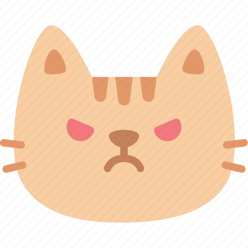Angry, cat, emoji, emotion, expression, face, feeling icon - Download on  Iconfinder