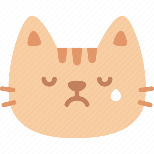 Cry, cat, emoticon, emoji, emotion, expression, feeling icon - Download on Iconfinder