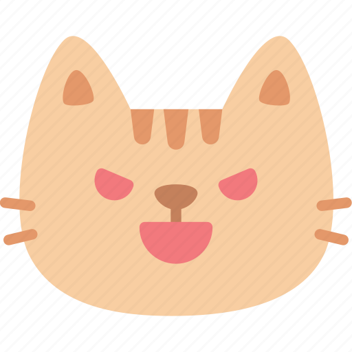 Evil, cat, emoticon, emoji, emotion, expression, face icon - Download on Iconfinder