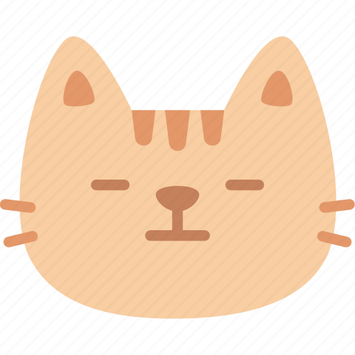 Neutral, cat, emoticon, emoji, emotion, expression, feeling icon - Download on Iconfinder