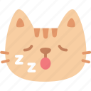 sleeping, cat, emoticon, emoji, emotion, expression, feeling 