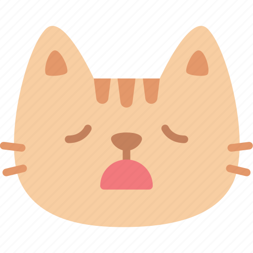 Tired, cat, emoticon, emoji, emotion, expression, feeling icon - Download on Iconfinder