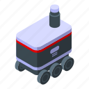 order, robot, isometric, delivery