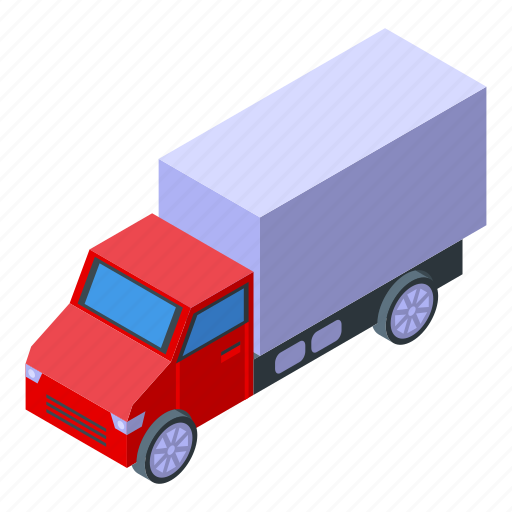 Delivery, truck, isometric, van icon - Download on Iconfinder