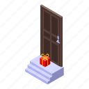 gift, home, delivery, isometric