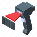 product, scanner, isometric, barcode