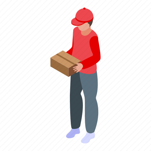 Parcel, delivery, courier, isometric icon - Download on Iconfinder