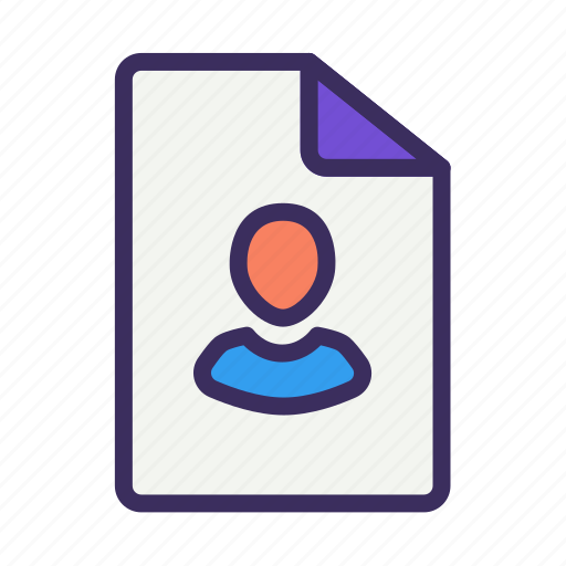 File, personal, user, document icon - Download on Iconfinder