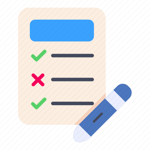 Document, correct, wrong, answer icon - Download on Iconfinder