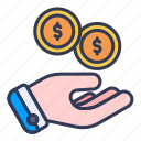 business, hand, gesture, coin, money, finger
