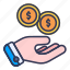 business, hand, gesture, coin, money, finger 