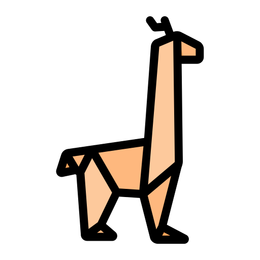Giraffe, origami, paper, craft, creative icon - Free download