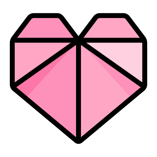Heart, origami, paper, craft, creative icon - Free download