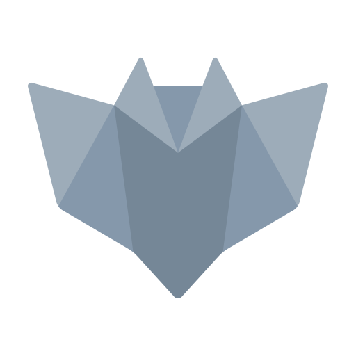 Bat, origami, paper, craft, creative icon - Free download