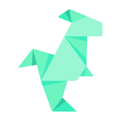 Dinosaur, origami, paper, craft, creative icon - Free download