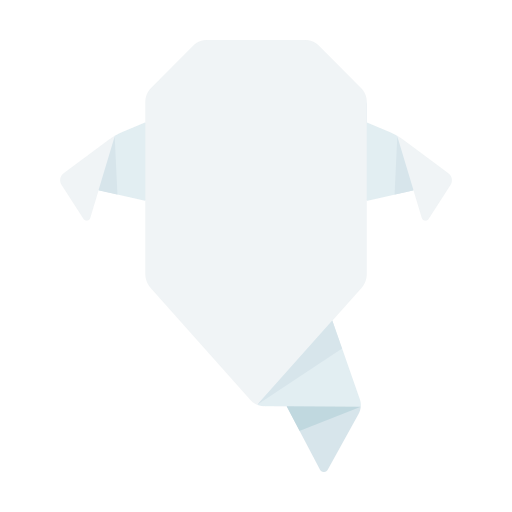 Ghost, origami, paper, craft, creative icon - Free download