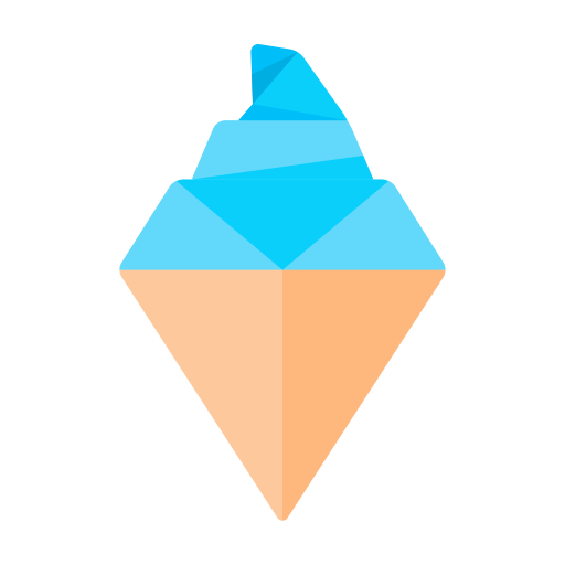 Ice, cream, origami, paper, craft, creative icon - Free download