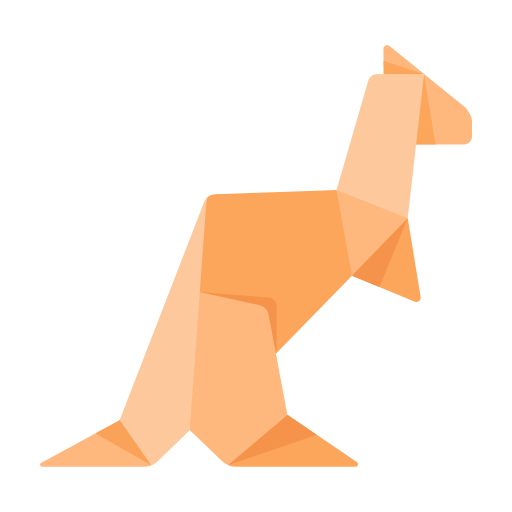 Kangaroo, origami, paper, craft, creative icon - Free download