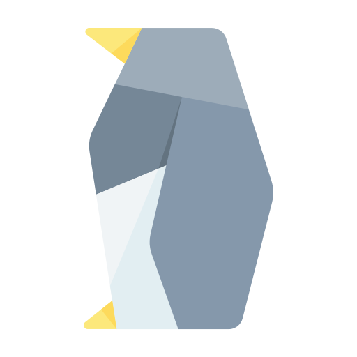 Penguin, origami, paper, craft, creative icon - Free download