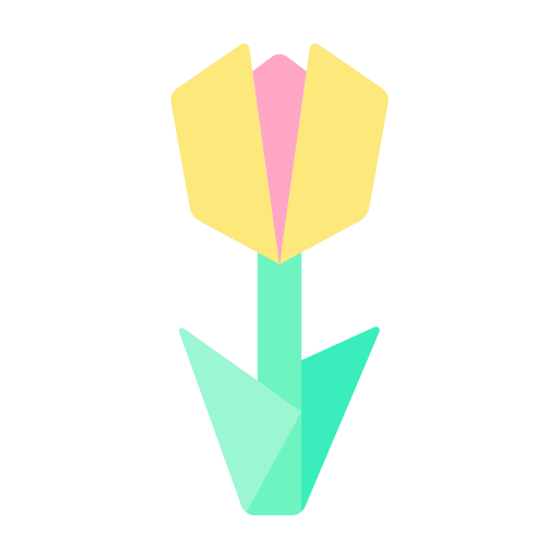 Tulip, origami, paper, craft, creative icon - Free download