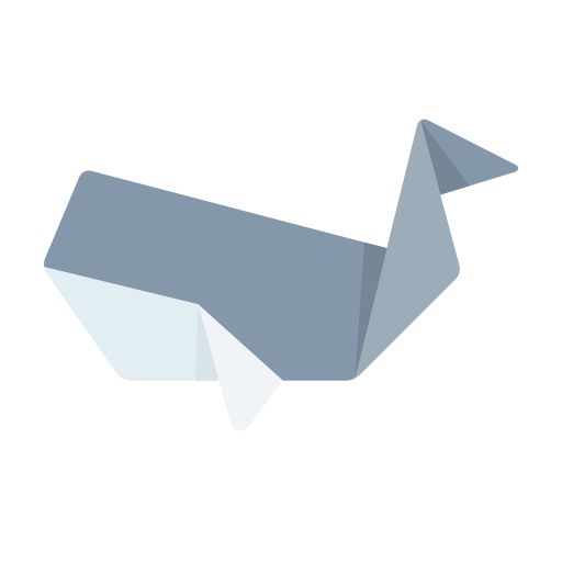 Whale, origami, paper, craft, creative icon - Free download