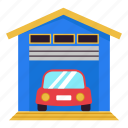 garage, car garage, vehicle, building, warehouse, car repair shop, mechanic, automotive