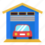 garage, car garage, vehicle, building, warehouse, car repair shop, mechanic, automotive 