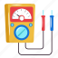voltmeter, voltage meter, volt, ampere, electricity, car garage, car repair shop, mechanic, automotive 