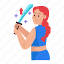 buff, effect, weapon, upgrade, girl character, esports, esport, game, gaming