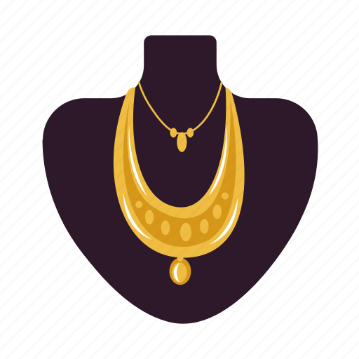 Necklace, jewelry, jewellery, accessories, gold necklace, accessory, fashion style sticker - Download on Iconfinder