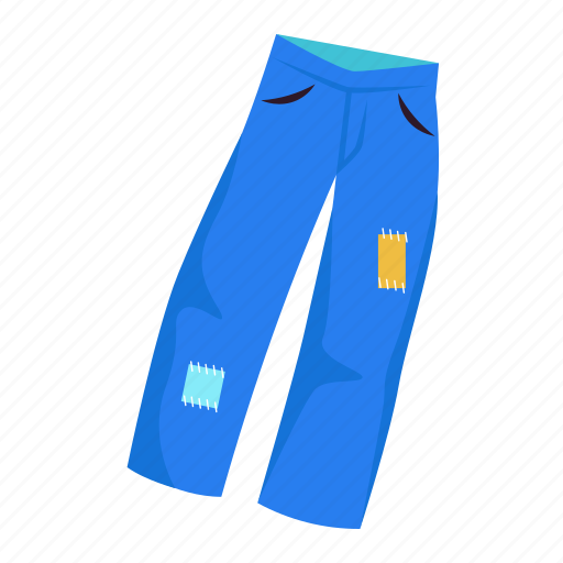 Pants, long pants, jeans, trousers, denim, clothes, fashion style sticker - Download on Iconfinder