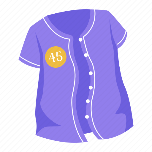 Shirt, baseball, jersey, clothes, sport, versatile, fashion style sticker - Download on Iconfinder