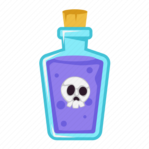 Poison, magic, danger, bottle, potion, halloween, costume party sticker - Download on Iconfinder