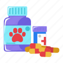 medicine, medical, pills, vitamin, healthcare, pet, dog, pet shop, cute sticker