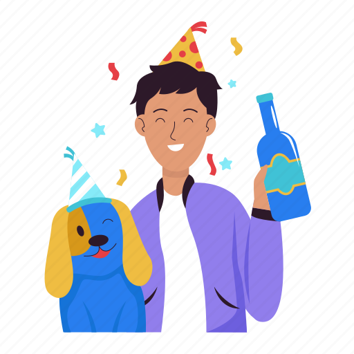 Party, celebration, friendship, birthday, boy, pet, dog icon - Download on Iconfinder