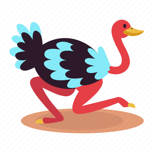 Ostrich, bird, wild animal, animal, zoo, wildlife, fauna sticker - Download on Iconfinder