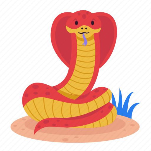 Snake, king cobra, wild animal, animal, zoo, wildlife, fauna sticker - Download on Iconfinder